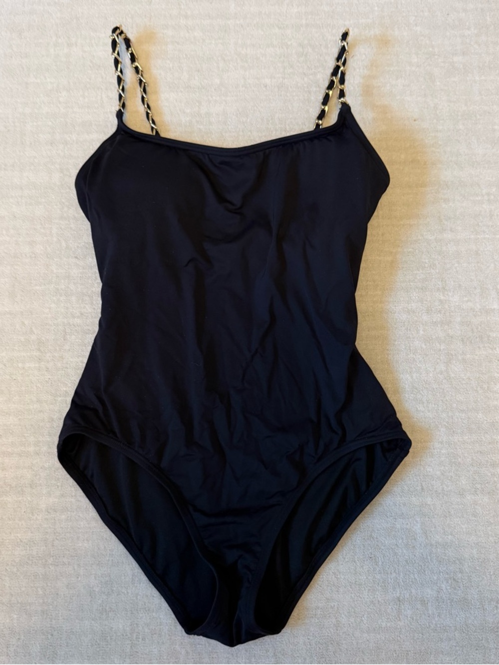 Michael Kors Chain Strap Black One Piece